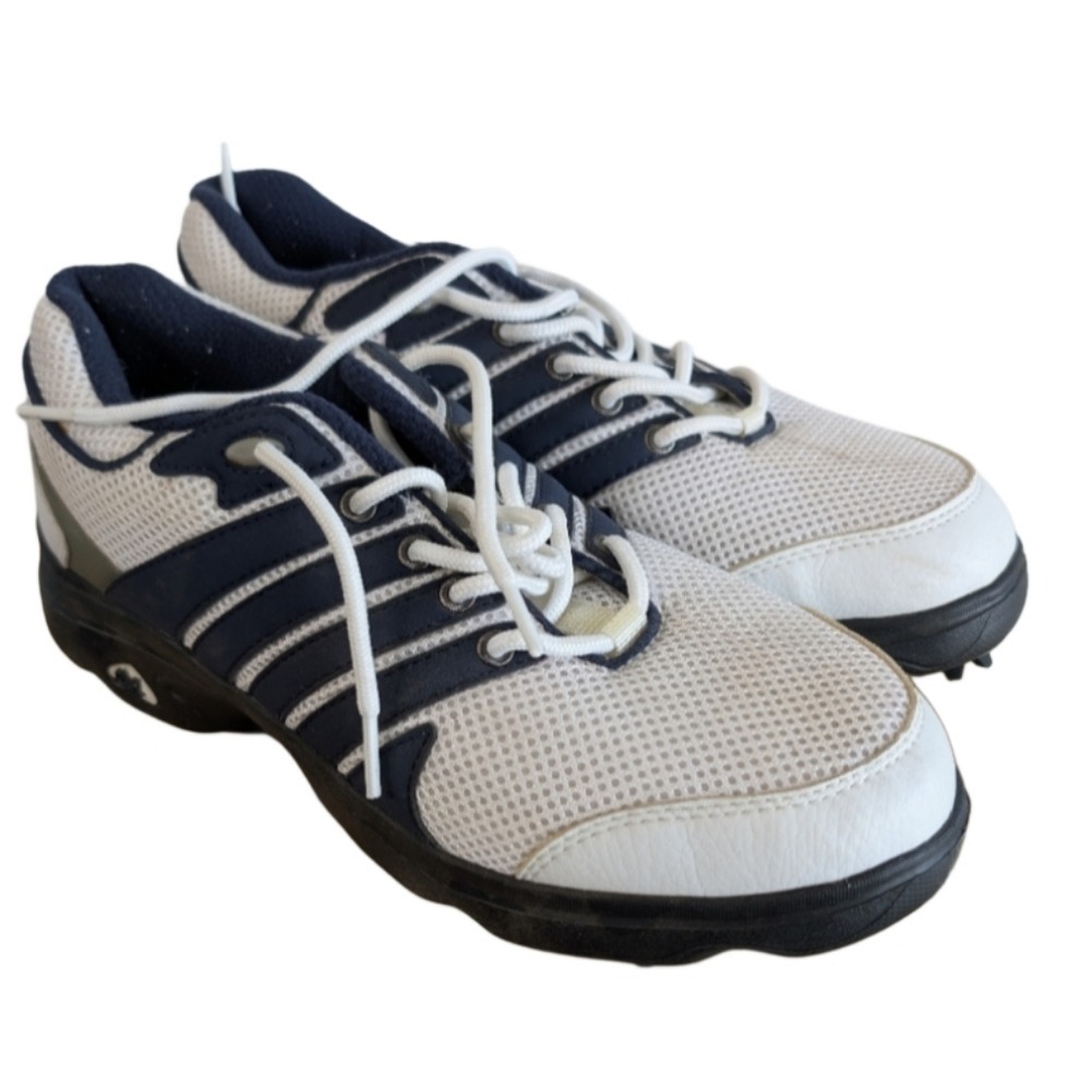 Bite Men's 9 Golf Athletic Shoe Black White Lace Up Cleat Used with Box
